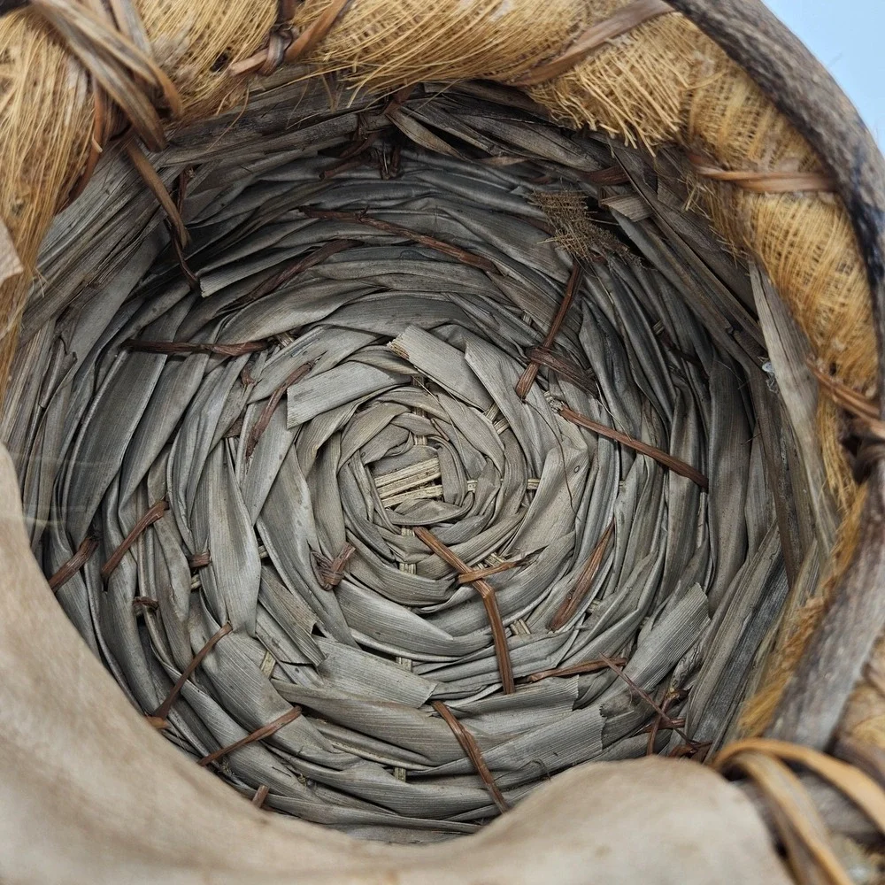 Southwestern Basket Feathers Fur Leather Natural Materials Boho Rustic Western